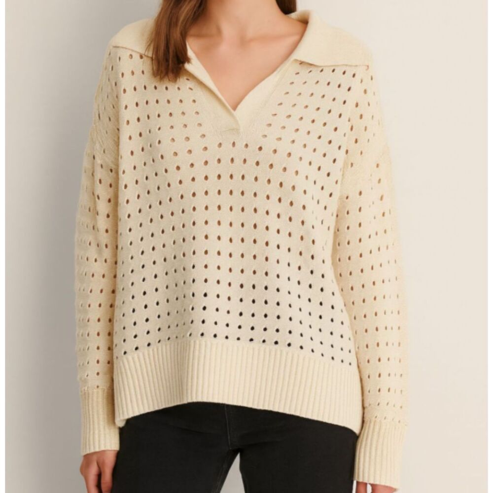 Joie Cream Knitted Sweater Size Small